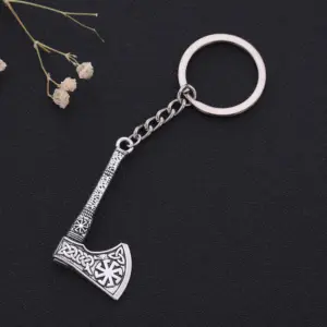 Vintage Axe Keychain with Engraved Design 12 HTB1rlWMaffsK1RjSszgq6yXzpXaZ
