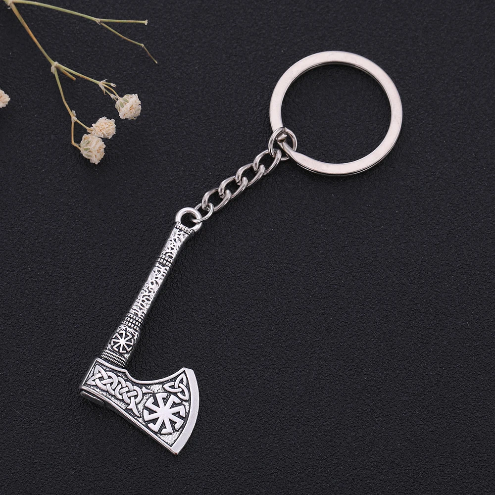 Vintage Axe Keychain with Engraved Design 3 Vintage Axe Keychain with Engraved Design - Image 3