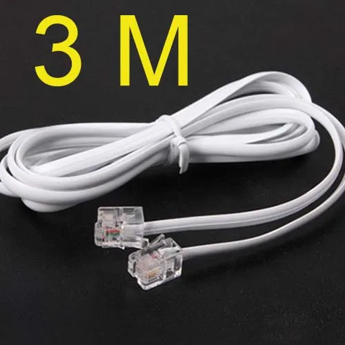 High-Speed 3m RJ11 Telephone Line Cord 1 High-Speed 3m RJ11 Telephone Line Cord