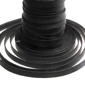 Durable 5m Black Braided PET Nylon Sleeving 12 HTB1vagIXZTxK1Rjy0Fgq6yovpXa9