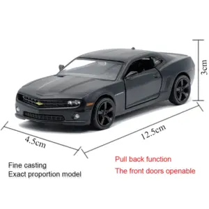Chevrolet Camaro 1:36 Matte Black Diecast Model 9 HTB1xWOCaynrK1RjSsziq6xptpXa4