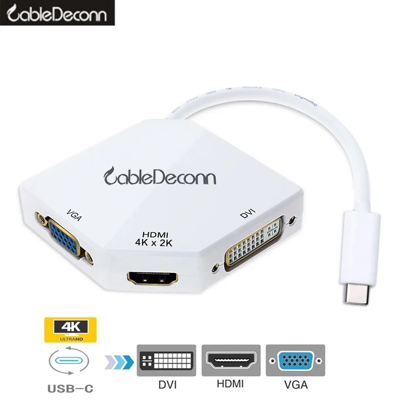 Thunderbolt 3 Multi-Display Hub with HDMI, VGA & DVI 8 Thunderbolt 3 Multi-Display Hub with HDMI, VGA & DVI - Image 8