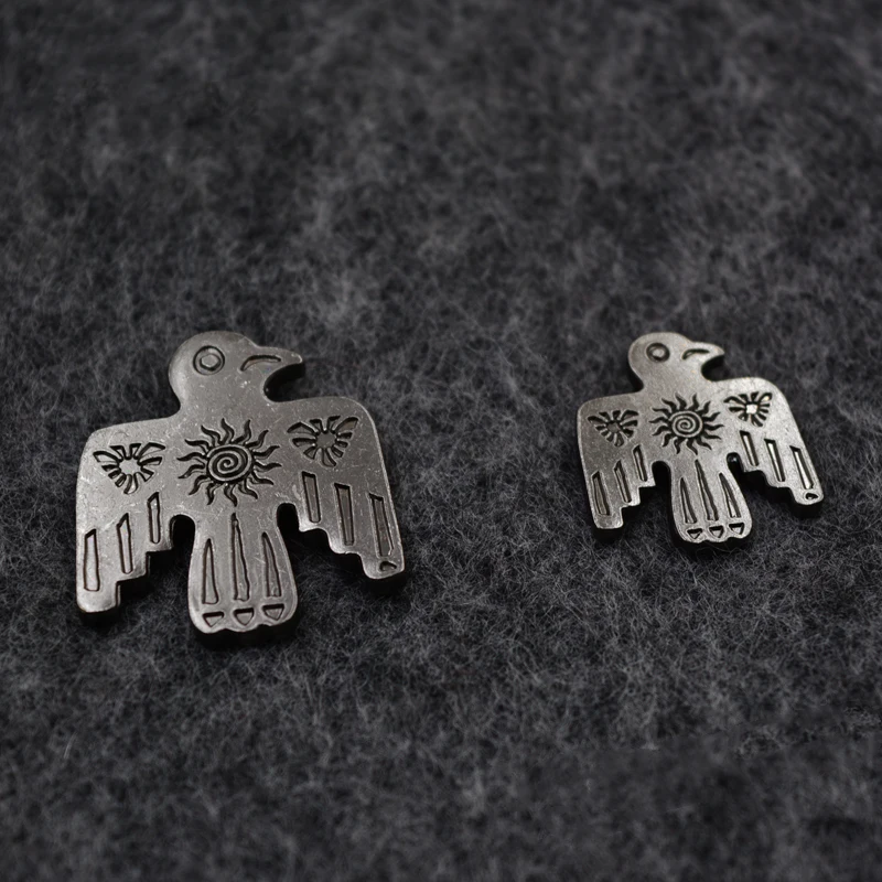 Indian Sun God Thunderbird Copper Brooch in Gold and Silver 2 Indian Sun God Thunderbird Copper Brooch in Gold and Silver - Image 2