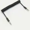 Black Coiled 3.5mm Stereo Audio Cable