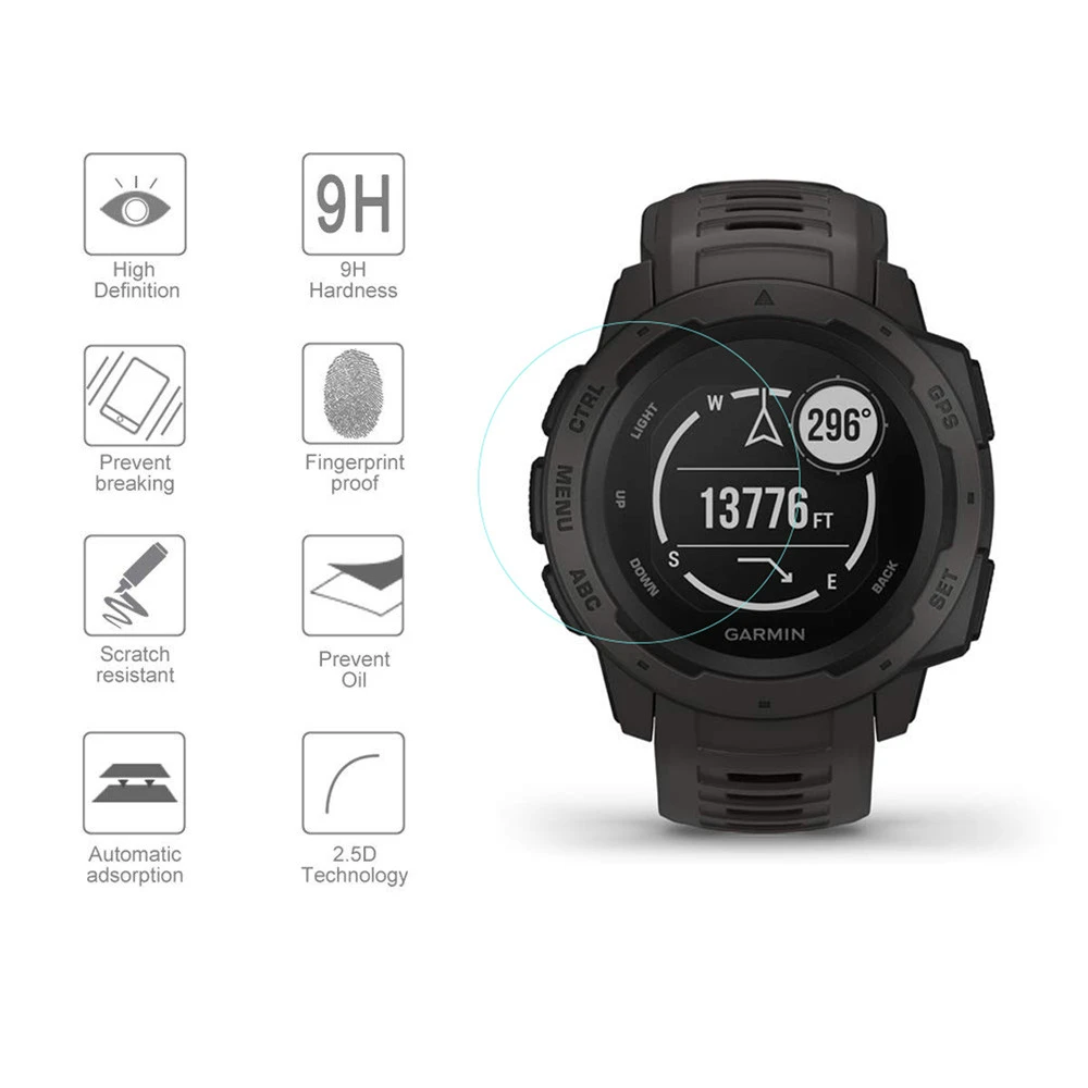 Garmin Instinct Screen Protector 9H Glass 2 Garmin Instinct Screen Protector 9H Glass - Image 2