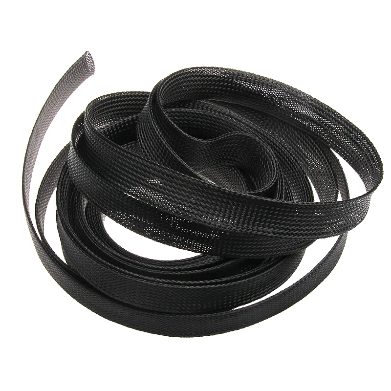 Durable 5m Black Braided PET Nylon Sleeving 4 Durable 5m Black Braided PET Nylon Sleeving - Image 4