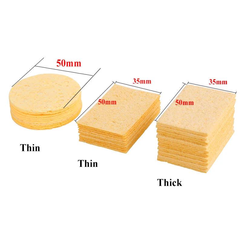 Yellow Soldering Tip Cleaning Sponges Set (10 Pieces) 3 Yellow Soldering Tip Cleaning Sponges Set (10 Pieces) - Image 3
