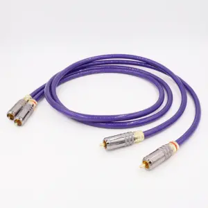 Purple Audio Interconnect Cable with RCA Connectors 6 Ha1a46e4096eb4736808fe5c9da6e72f4a