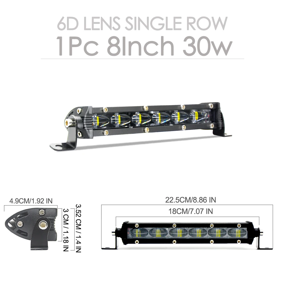 8-Inch Dual-Beam LED Work Light Bar 7 8-Inch Dual-Beam LED Work Light Bar - Image 7