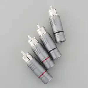 High-Quality Silver RCA Male Connectors Set 10 Ha65e3774e9b14997b39c88679d725f780