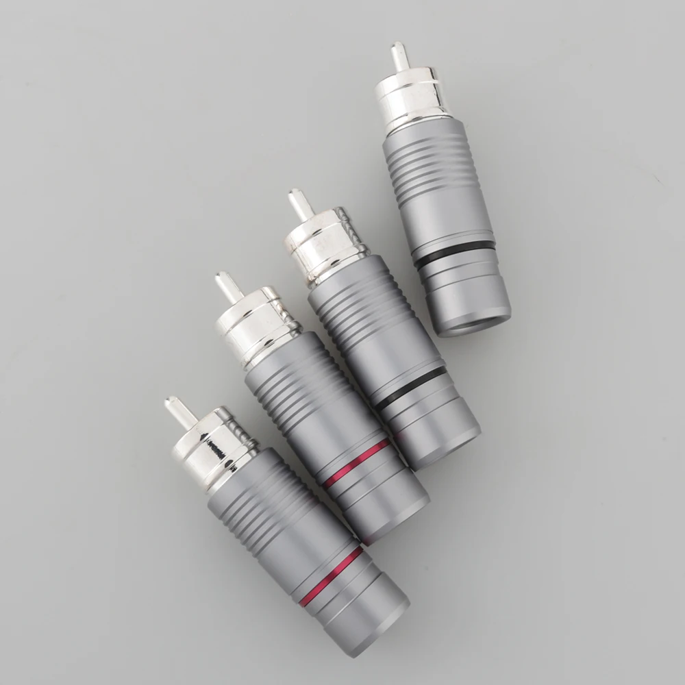 High-Quality Silver RCA Male Connectors Set 5 High-Quality Silver RCA Male Connectors Set - Image 5