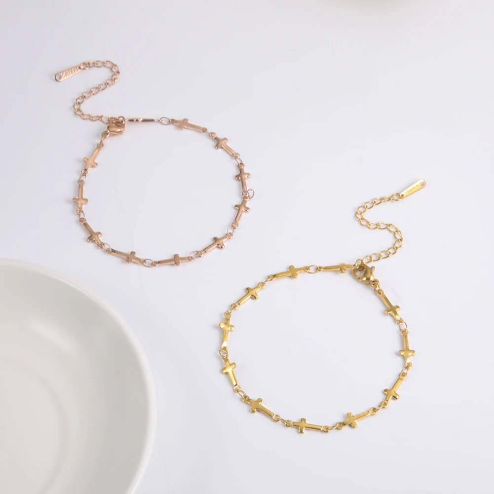 Stainless Steel Cross Bracelet for Women 4 Stainless Steel Cross Bracelet for Women - Image 4