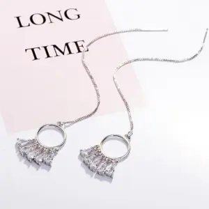 Elegant Geometric Sterling Silver Earrings with Zircons 9 Ha6e06ff21afa4c4585517859cda51ecfN