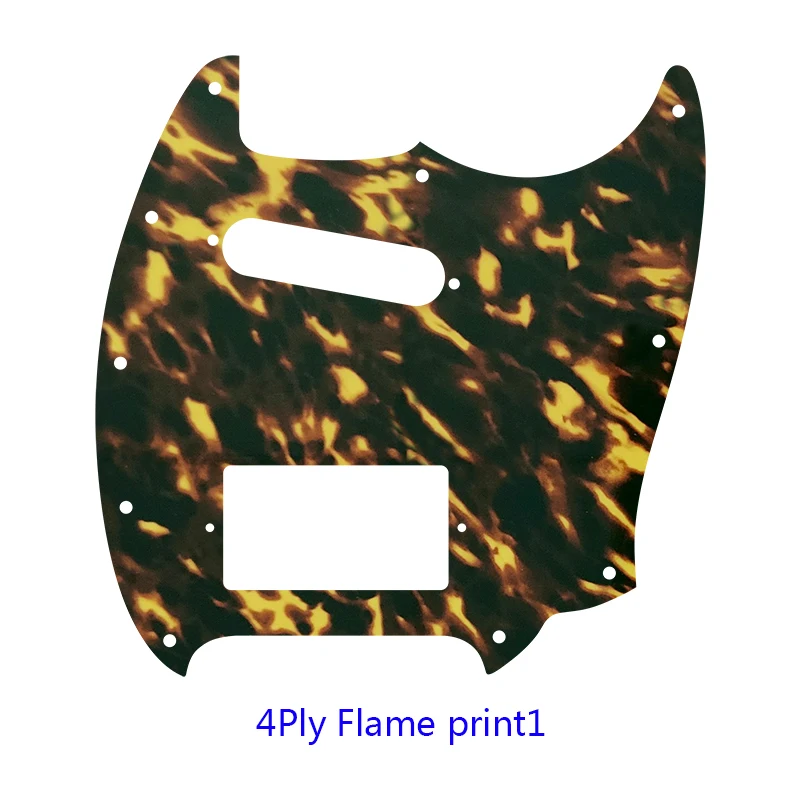 Mustang Guitar Pickguard with Flame Pattern 5 Mustang Guitar Pickguard with Flame Pattern - Image 5