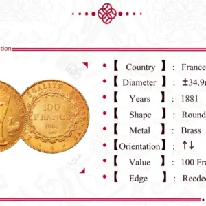 France Third Republic 1881 A Coin Replica 5 Ha9532d2506744a37a1354349b27f9e9bg