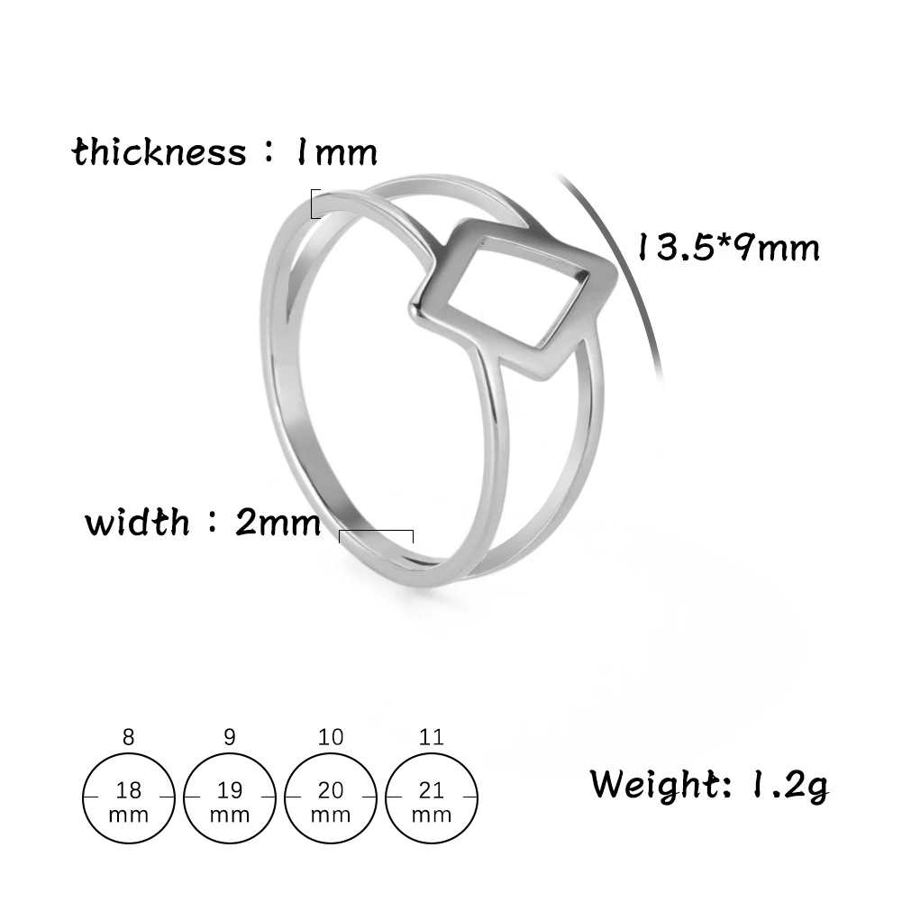 Hollow Star Women's Stainless Steel Ring 6 Hollow Star Women's Stainless Steel Ring - Image 6