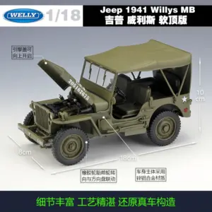 1941 Jeep Willys MB 1:18 Diecast Model 11 Haf1b4b36eaca4608a765e3064111a0dax