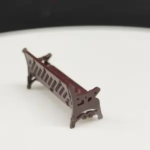 Miniature HO Scale Park Benches with Lamp Post 12 Hb184e5657ee44e9eb5ecf9ce0a8e07b87