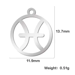 Zodiac Stainless Steel Charm Collection 18 Hb4beacf8e1364fc79cf25b13be9991a9W
