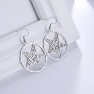 Stainless Steel Pentagram Hoop Earrings 15 Hb4f05879bb544426af0cd56eced19942b