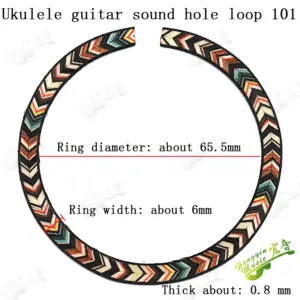 Ukulele Sound Hole Circle with Abalone Mosaic 16 Hb649bf2ceeac4e459712cd0e41bc1a69u