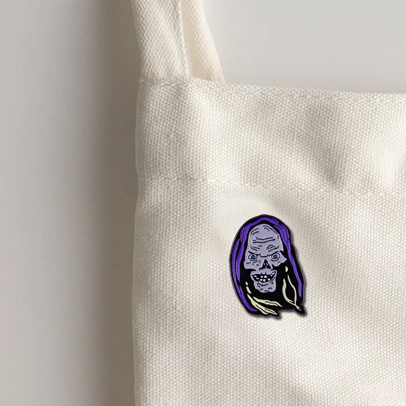 Creepy Cartoon Face Enamel Pin 30mm 6 Creepy Cartoon Face Enamel Pin 30mm - Image 6