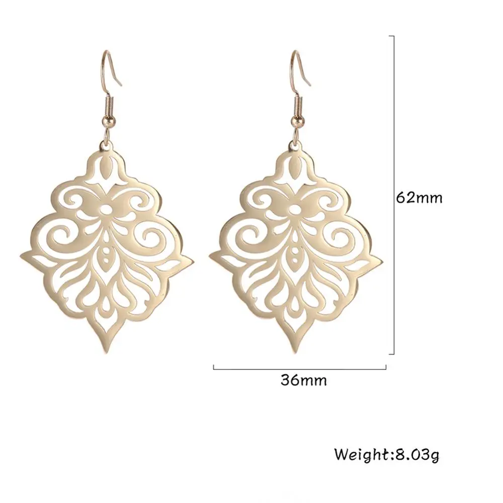 Vintage Stainless Steel Floral Earrings 10 Vintage Stainless Steel Floral Earrings - Image 10