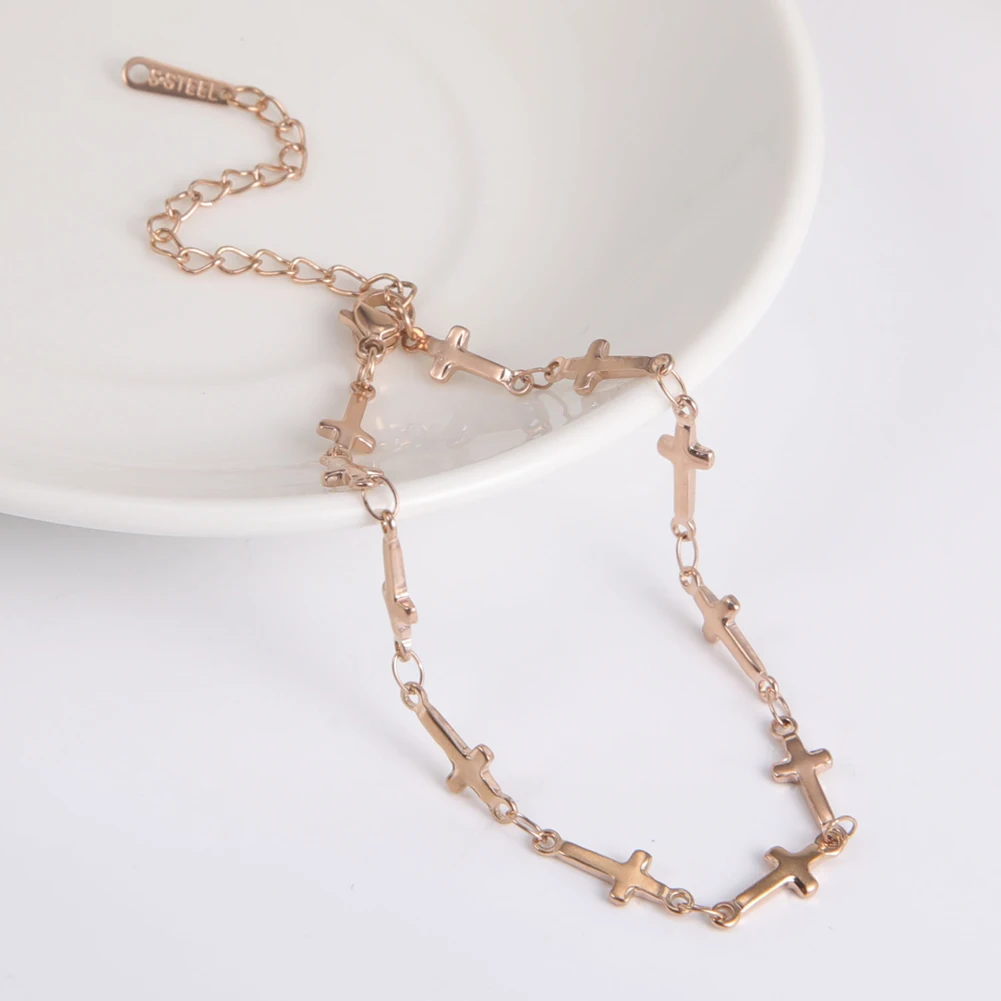 Stainless Steel Cross Bracelet for Women 6 Stainless Steel Cross Bracelet for Women - Image 6