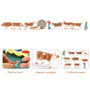 HO Scale Farm Animal and Farmer Miniature Set 7 Hbafd714c8eaa4b29b0348181a1da01c8l