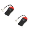 USB 2.0 MicroSD Card Reader with Keychain Clip