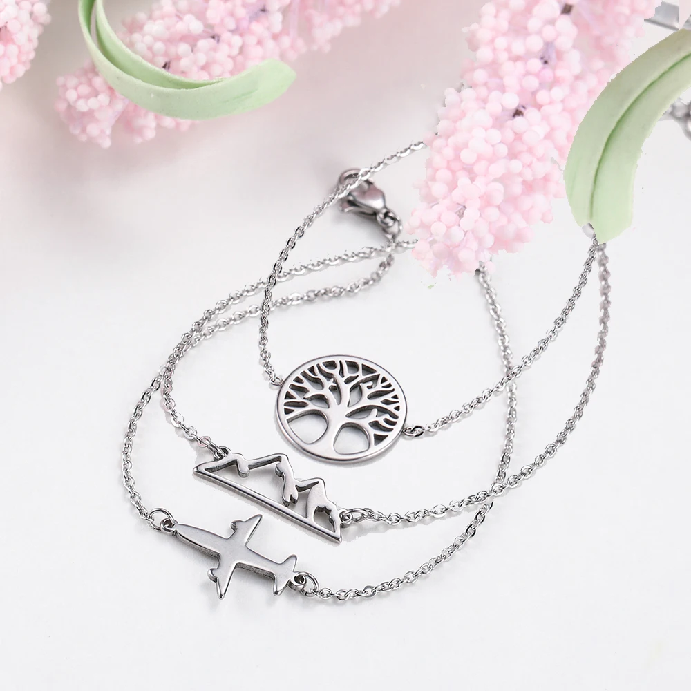 Stainless Steel Airplane Charm Bracelet 5 Stainless Steel Airplane Charm Bracelet - Image 5