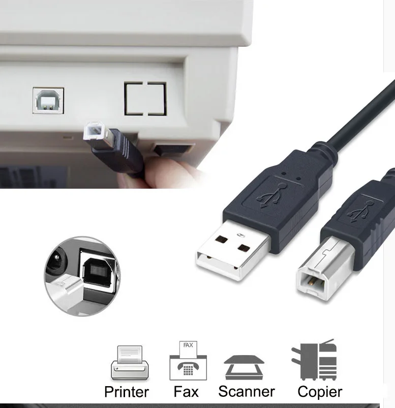 High-Speed USB 2.0 Printer Cable 1m 2 High-Speed USB 2.0 Printer Cable 1m - Image 2