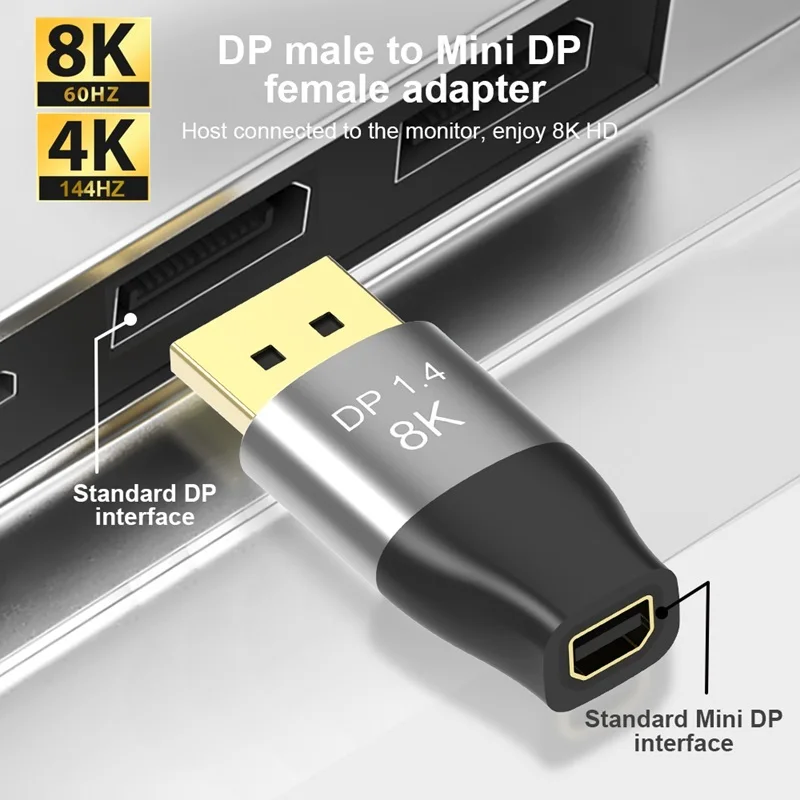 Mini DisplayPort to DisplayPort Cable 8K 60Hz 4K 144Hz 5 Mini DisplayPort to DisplayPort Cable 8K 60Hz 4K 144Hz - Image 5