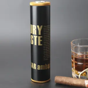 Premium Black Metal Travel Cigar Humidor 12 Hc1b1fa439841433f926d0f3d2c50770fX