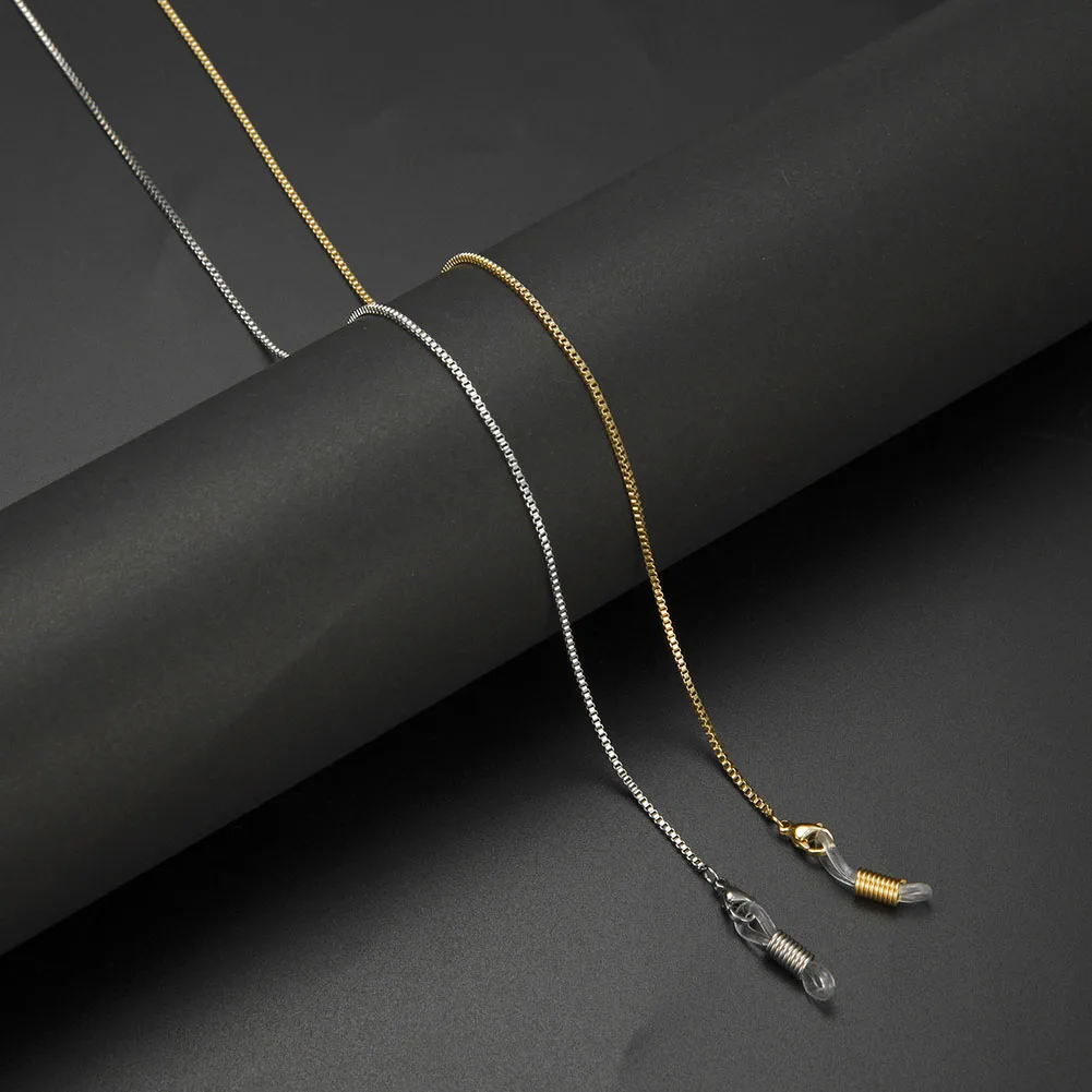 Stainless Steel Glasses Chain with Silicone Tips 6 Stainless Steel Glasses Chain with Silicone Tips - Image 6