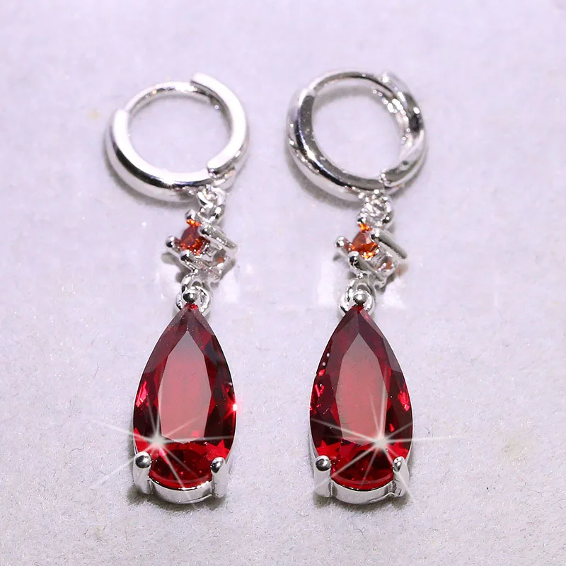 Vintage Silver Zircon Earrings ED0338 3 Vintage Silver Zircon Earrings ED0338 - Image 3