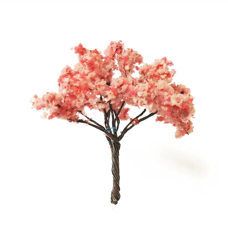 Miniature Pink Cherry Blossom Trees for HO Scale 6 Miniature Pink Cherry Blossom Trees for HO Scale - Image 6