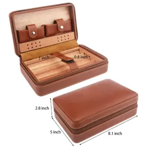 Premium Leather Travel Cigar Humidor 13 Hc612b6cb0f8e489fb545f3e992054d94V
