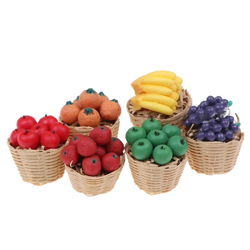 Miniature Resin Fruit Baskets for Dollhouses 3 Miniature Resin Fruit Baskets for Dollhouses - Image 3