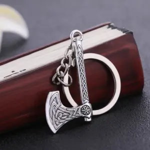 Vintage Axe Keychain with Engraved Design 19 Hc6f6d8dc19bc4e61ab76a903c4783279a