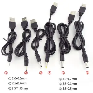USB A Male to DC Power Extension Cable 50-80cm