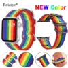Rainbow Nylon Strap for Apple Watch Series 10-11