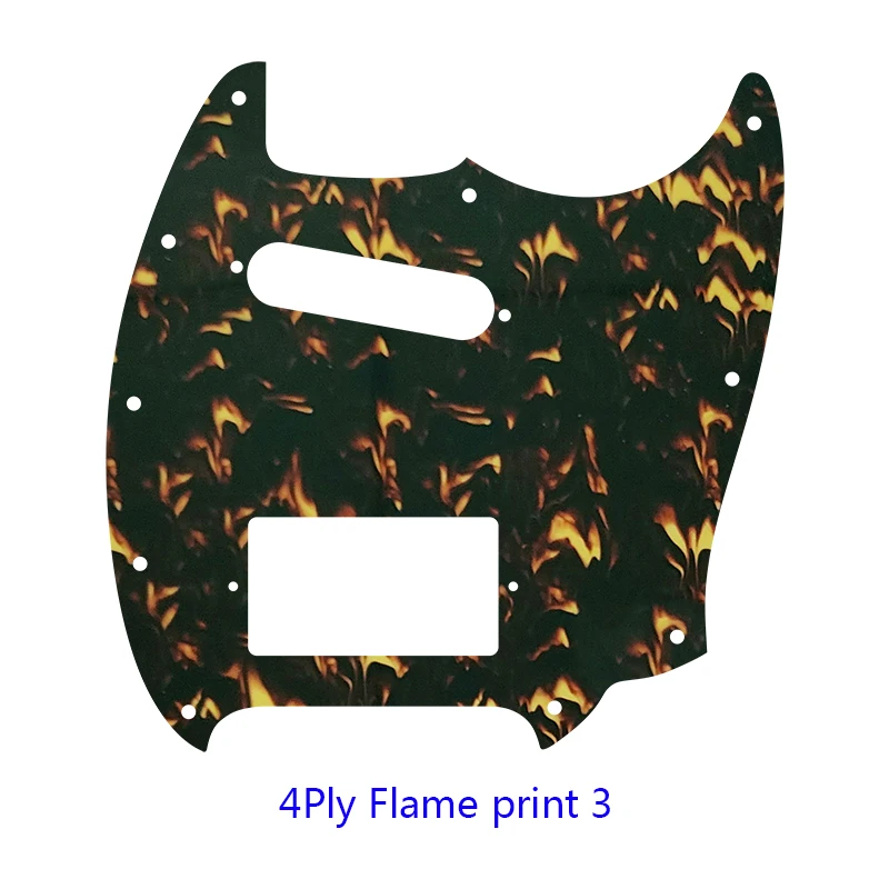 Mustang Guitar Pickguard with Flame Pattern 2 Mustang Guitar Pickguard with Flame Pattern - Image 2