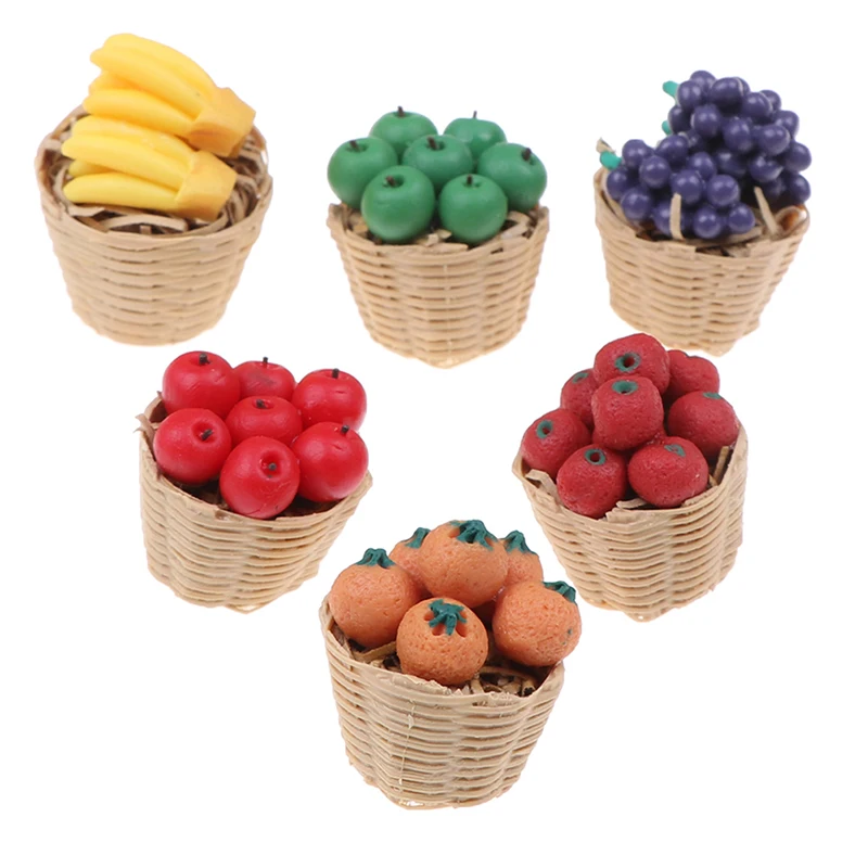 Miniature Resin Fruit Baskets for Dollhouses 5 Miniature Resin Fruit Baskets for Dollhouses - Image 5