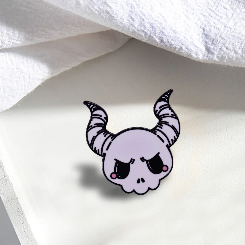 Cute Satan Bull Head Brooch with Copper Finish 5 Cute Satan Bull Head Brooch with Copper Finish - Image 5