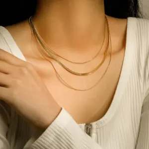 Stainless Steel Three-Layer Necklace JDBDK827 11 Hd025ee35d5db46f1a55560fc0d37ec80Y