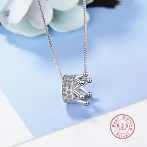 Princess Crown Necklace with Cubic Zirconia