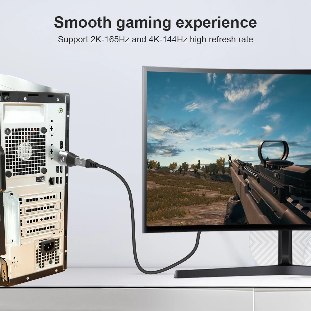 Mini DisplayPort to DisplayPort Cable 8K 60Hz 4K 144Hz 4 Mini DisplayPort to DisplayPort Cable 8K 60Hz 4K 144Hz - Image 4