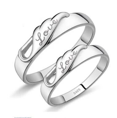 Silver Couples Wedding Ring Set 7 Silver Couples Wedding Ring Set - Image 7