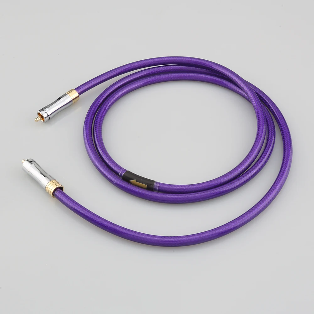 Vibrant Purple 75Ω Coaxial Audio Cable 0.3m-5m 2 Vibrant Purple 75Ω Coaxial Audio Cable 0.3m-5m - Image 2